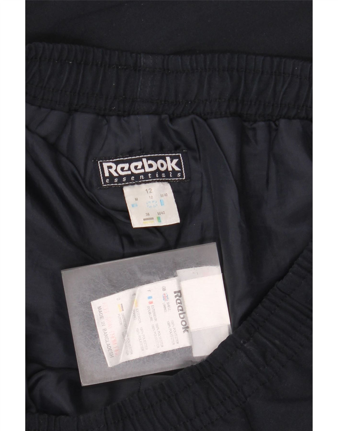 REEBOK Pantalon de survêtement pour femme UK 12 Bleu marine moyen Polyester
