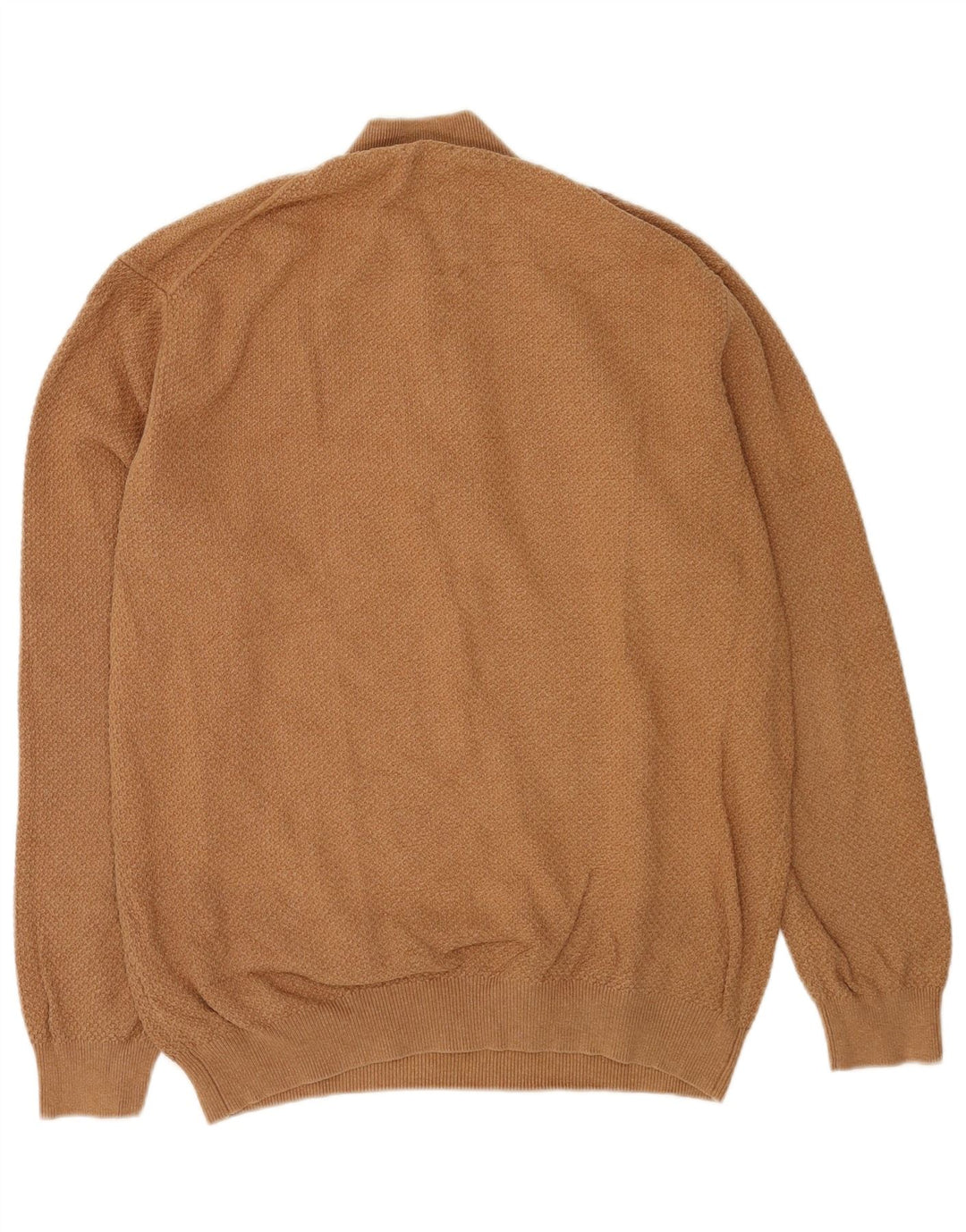 Massimo Dutti Pull col zippé pour homme en coton marron 2XL