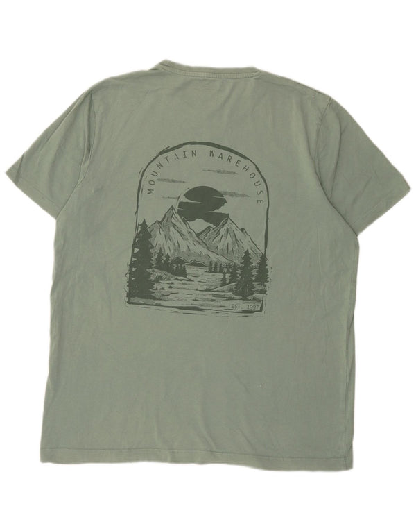 Mountain Warehouse T-shirt graphique pour homme en coton vert Taille L