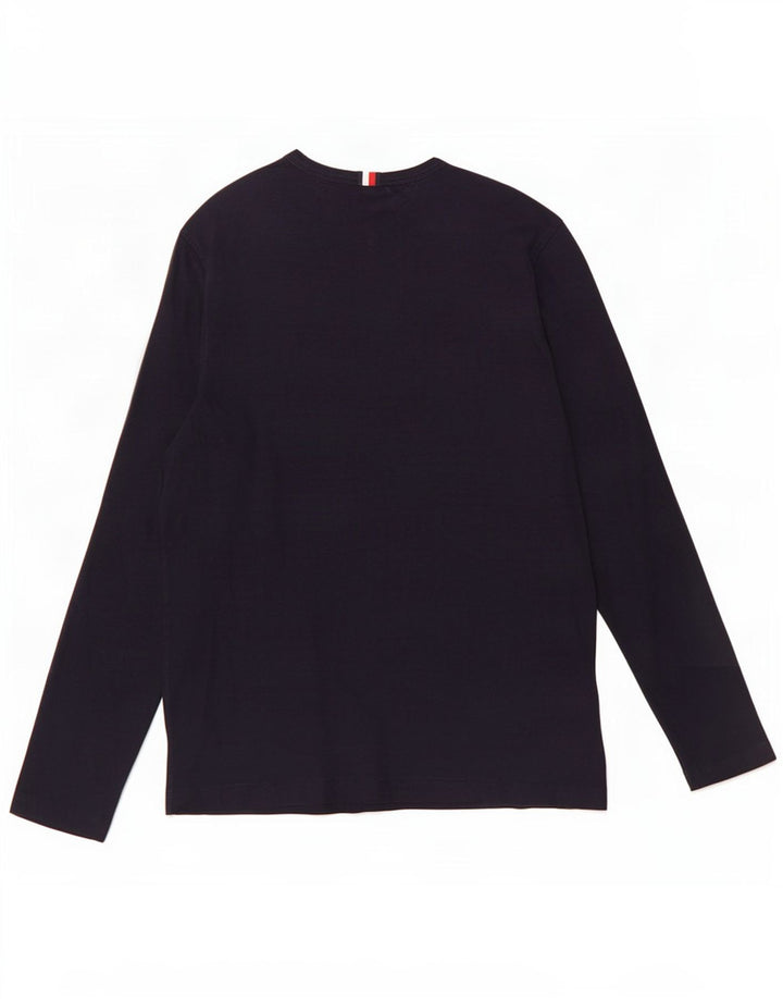 Tommy Hilfiger Haut coupe classique à manches longues pour homme Bleu marine Taille L