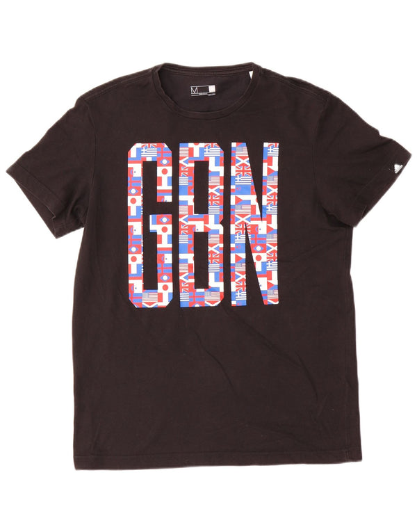 Adidas Hommes Climalite Graphic T-Shirt Haut Noir Moyen Coton