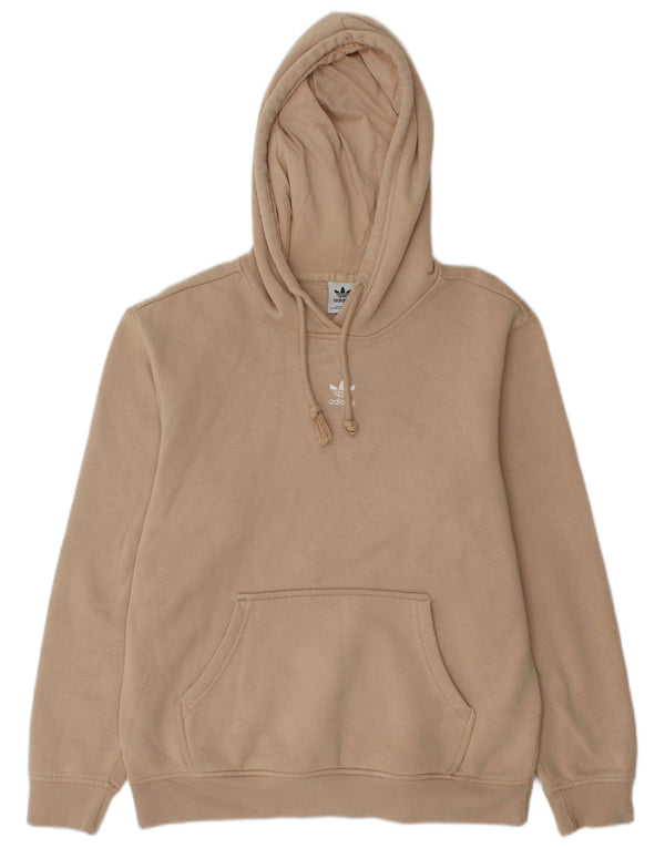 Adidas Pull à capuche surdimensionné pour femme UK 10 Petit coton beige