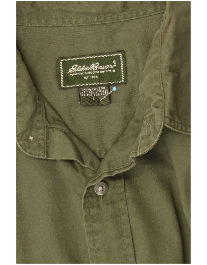 Eddie Bauer Chemise Homme Grand Coton Vert