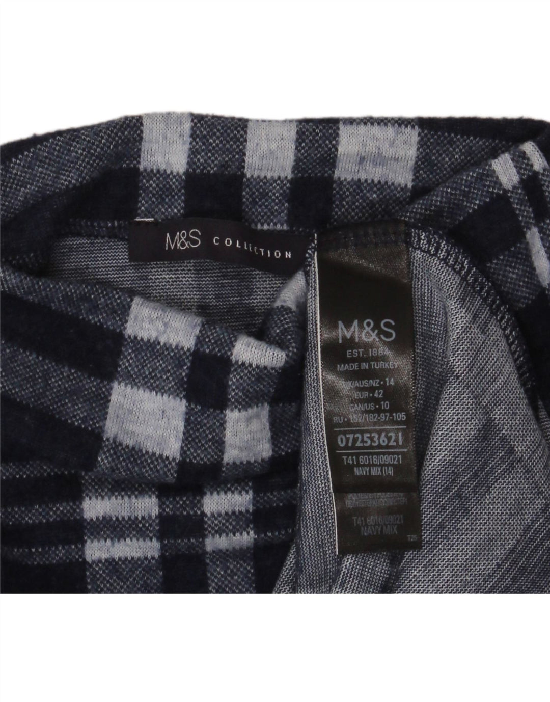 Marks & Spencer Pull col roulé pour femme UK 14 Large Bleu marine