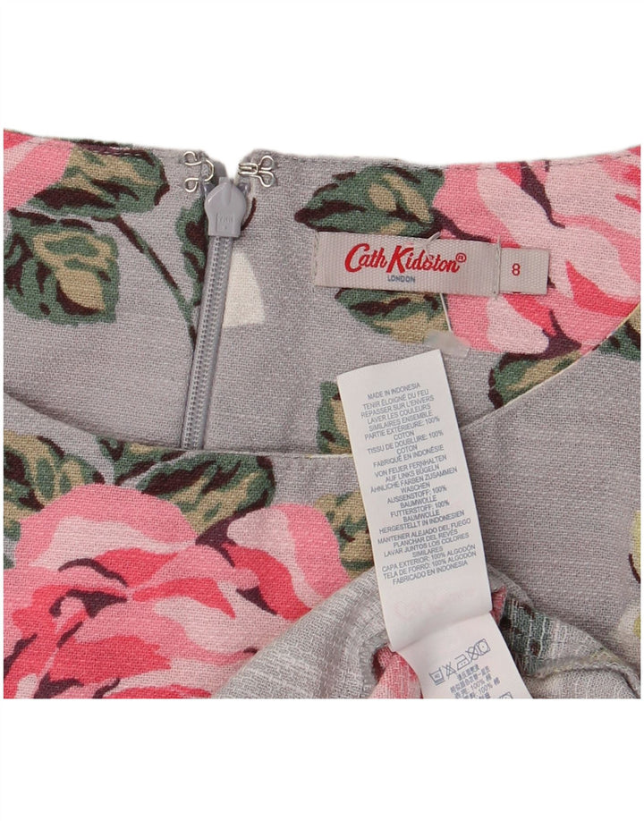 CATH KIDSTON Robe trapèze pour femme UK 8 Petit coton floral gris