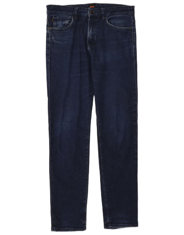 HUGO BOSS Jean Slim W33 L34 Homme Bleu Coton