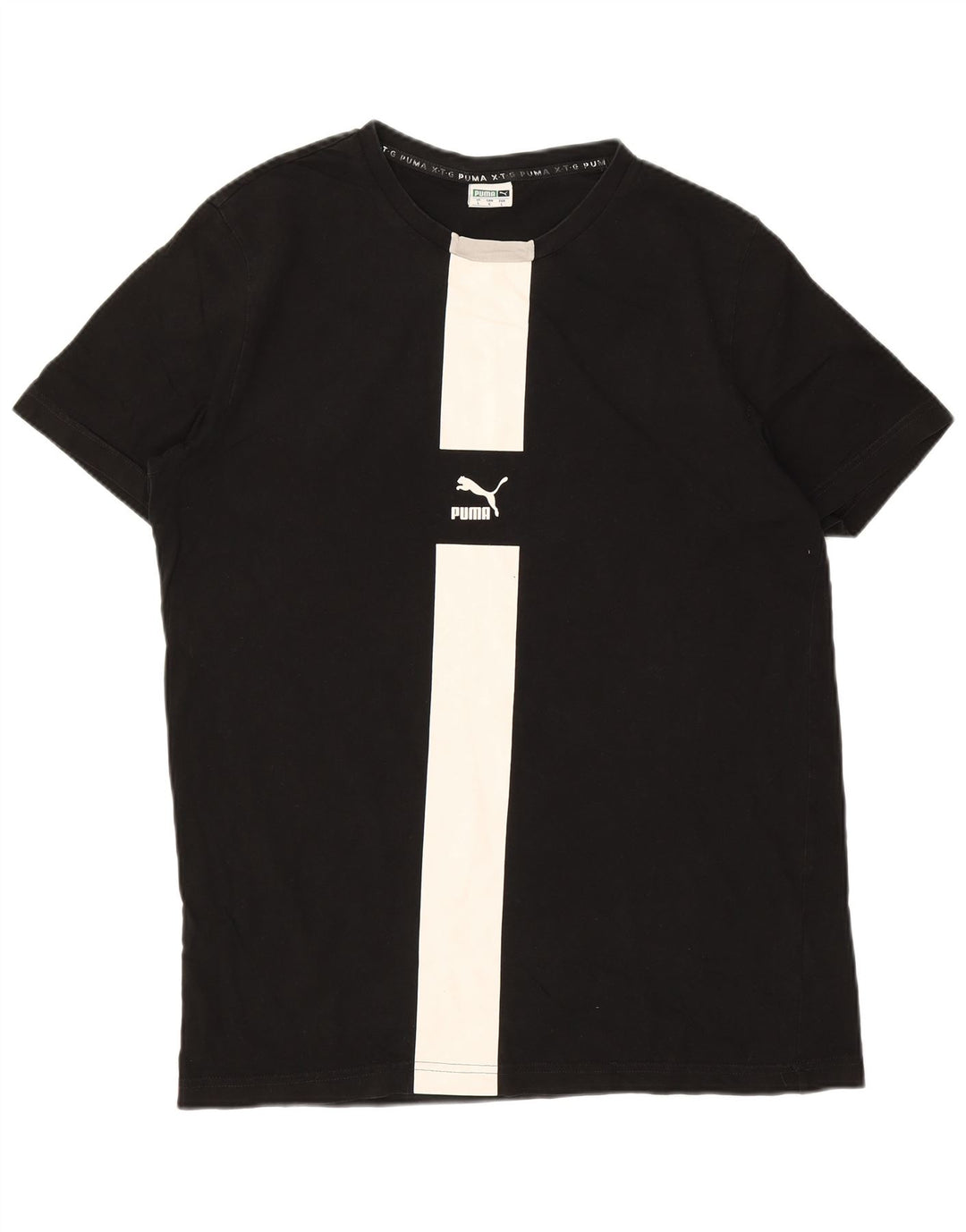 PUMA T-Shirt Homme Noir Large Colorblock