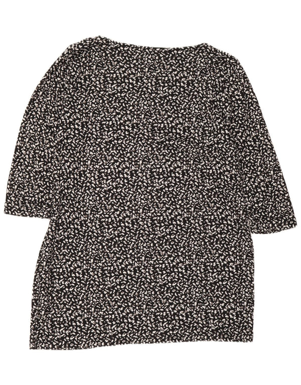 Marks & Spencer Tunique à manches 3/4 pour femme UK 18 XL Noir Imprimé animal