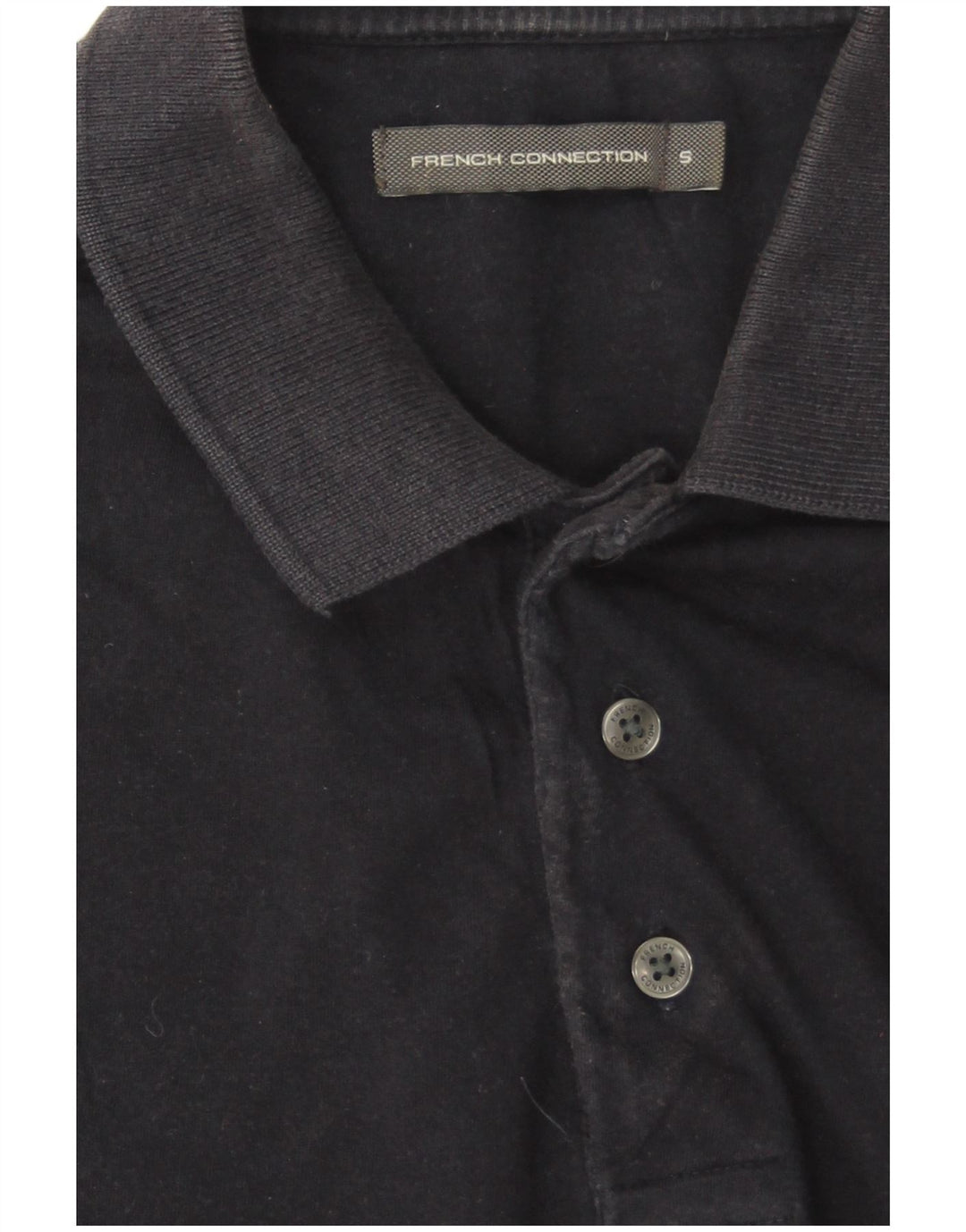 French Connection Polo Homme Petit Bleu Marine Coton