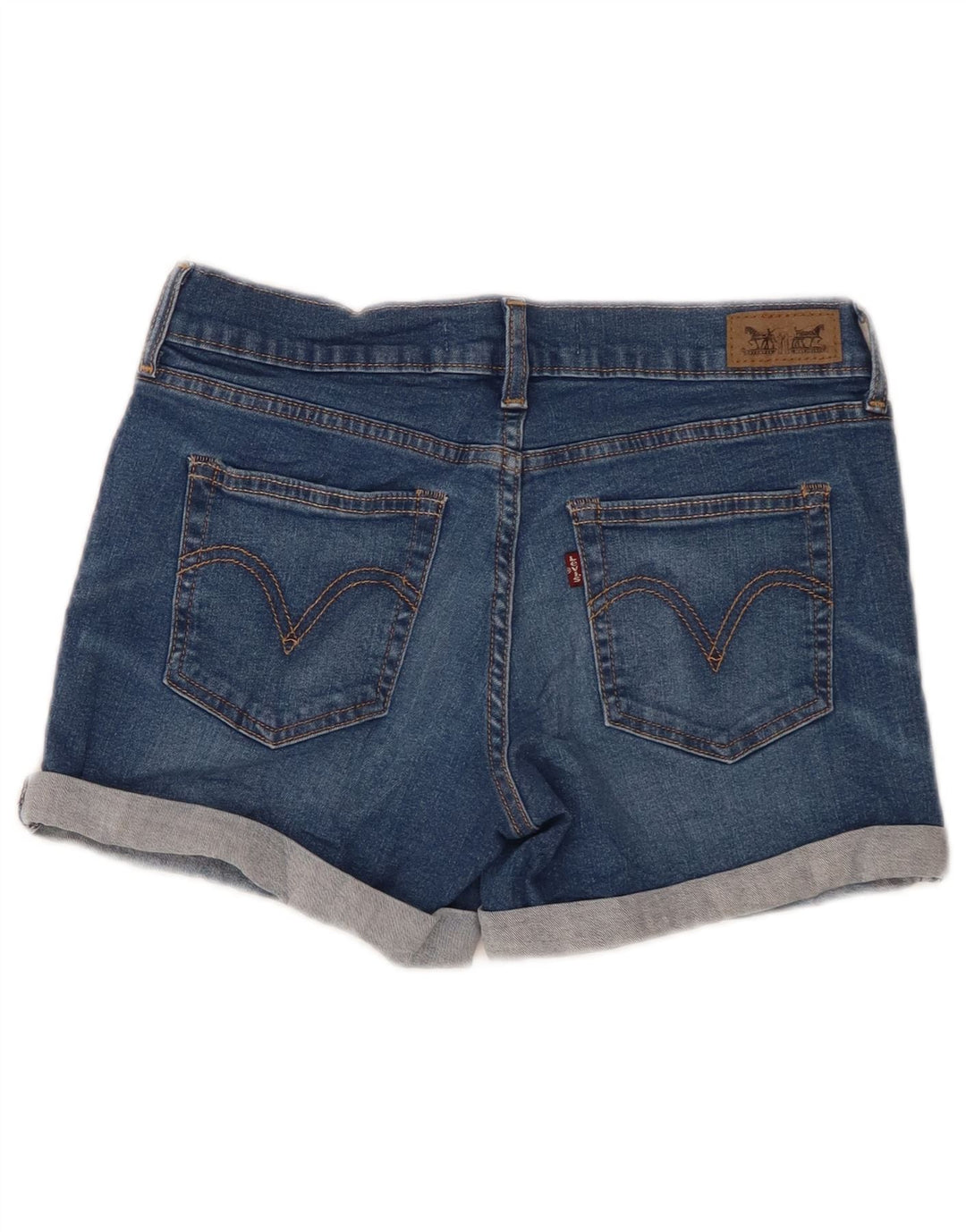 LEVI'S Short en Jean Femme W26 Petit Bleu Coton