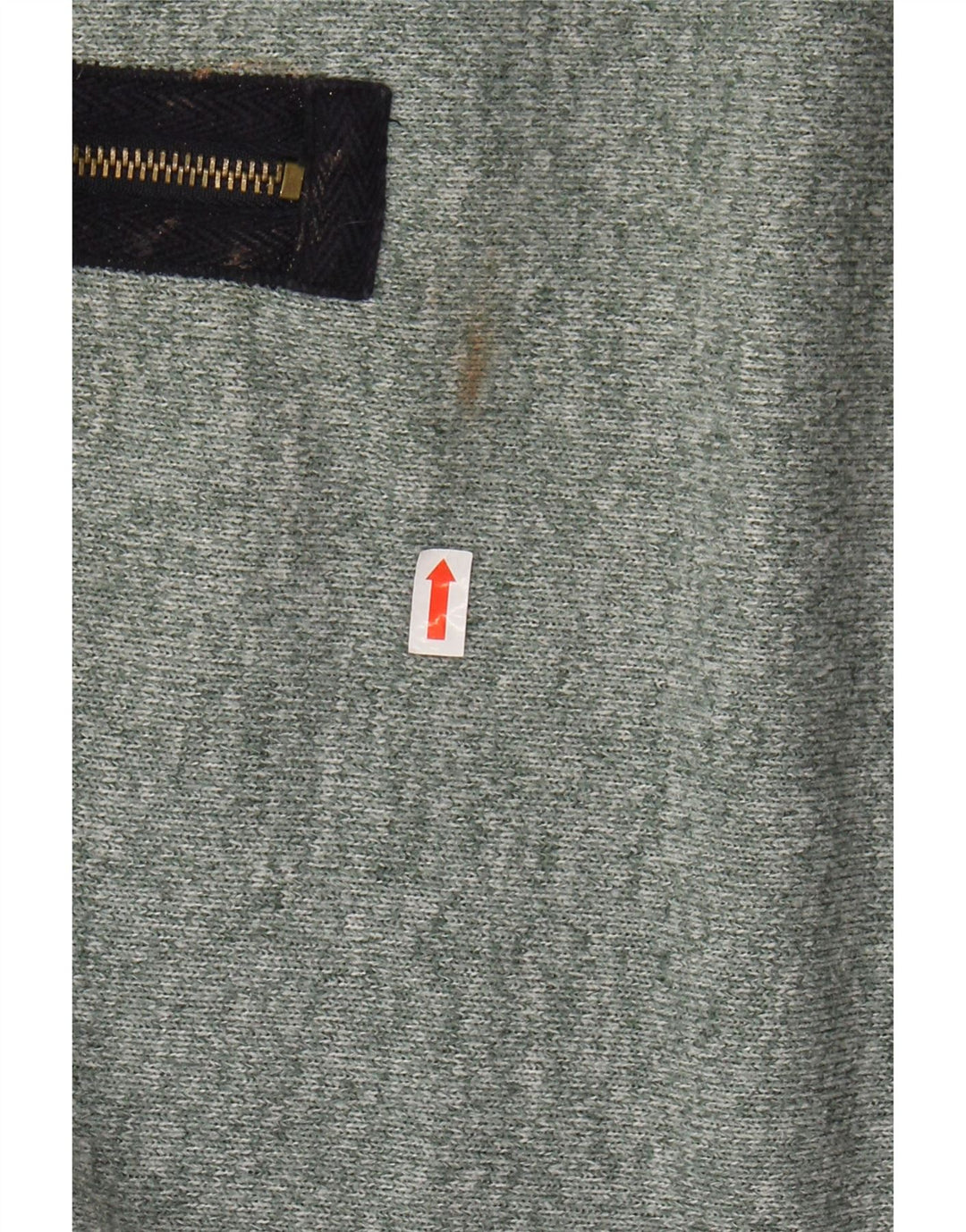 JOULES Sweat-shirt col zippé pour homme en polyester moucheté grand vert