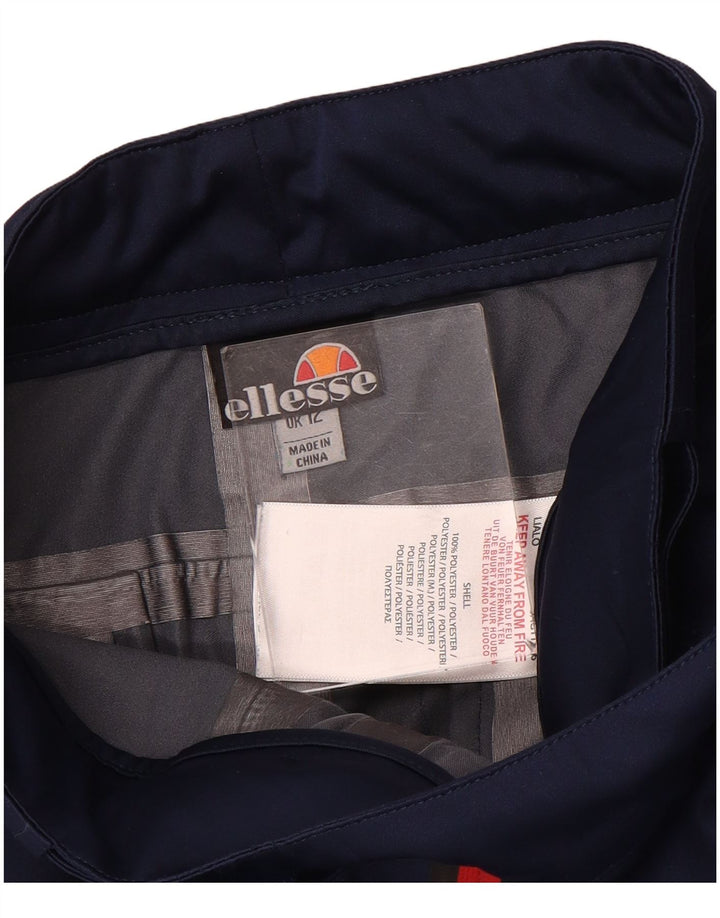 Ellesse Pantalon coupe-vent pour femme UK 12 Medium Bleu marine Polyester