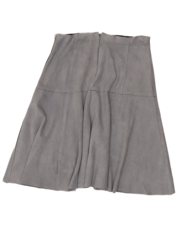 Zara Femme Jupe En Daim Large W30 Bleu