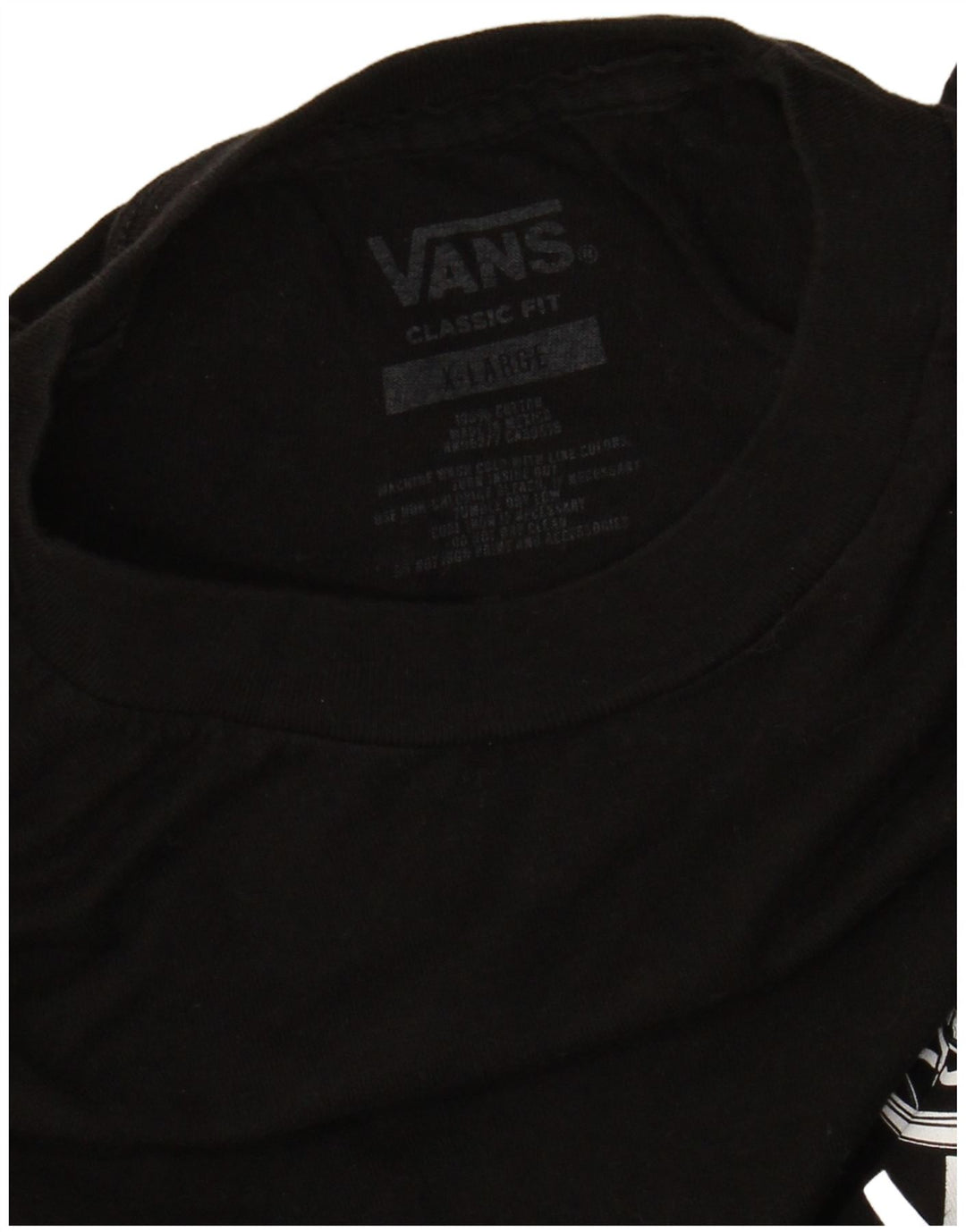 VANS T-shirt graphique coupe classique pour homme XL en coton noir