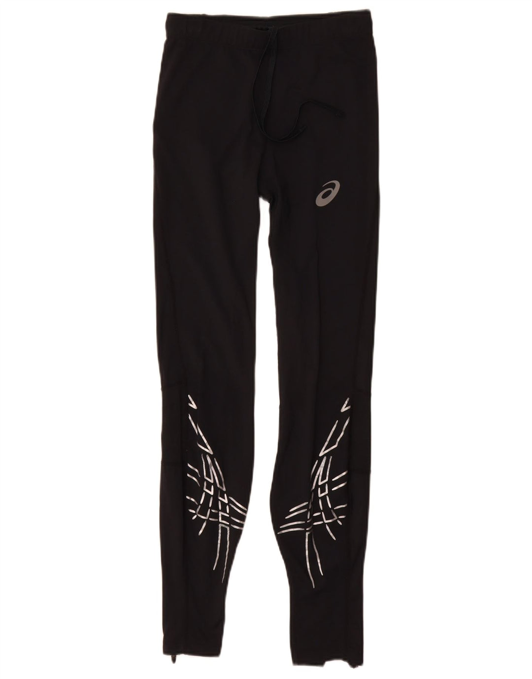 Asics Leggings Femme UK 8 Small Noir Géométrique Polyamide