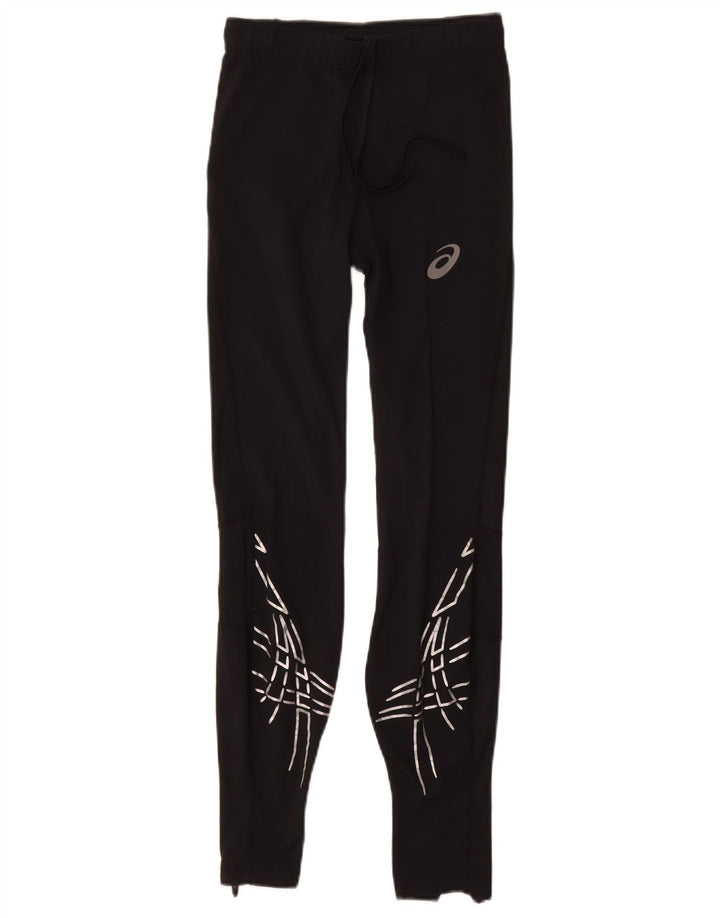 Asics Leggings Femme UK 8 Small Noir Géométrique Polyamide