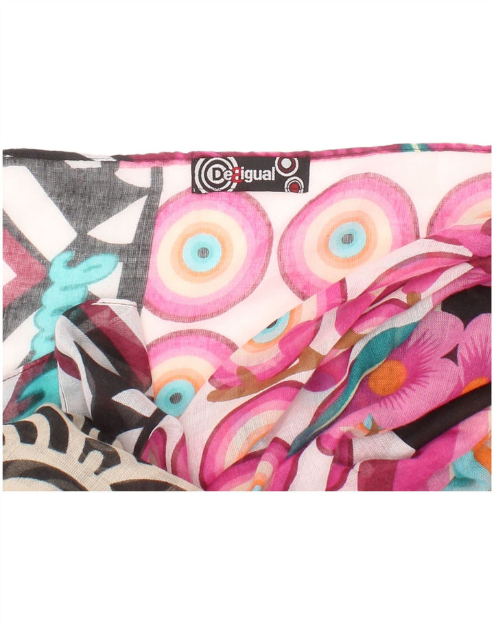 Desigual Femme Écharpe Rectangle Graphique Taille Unique Multicolore Bohème
