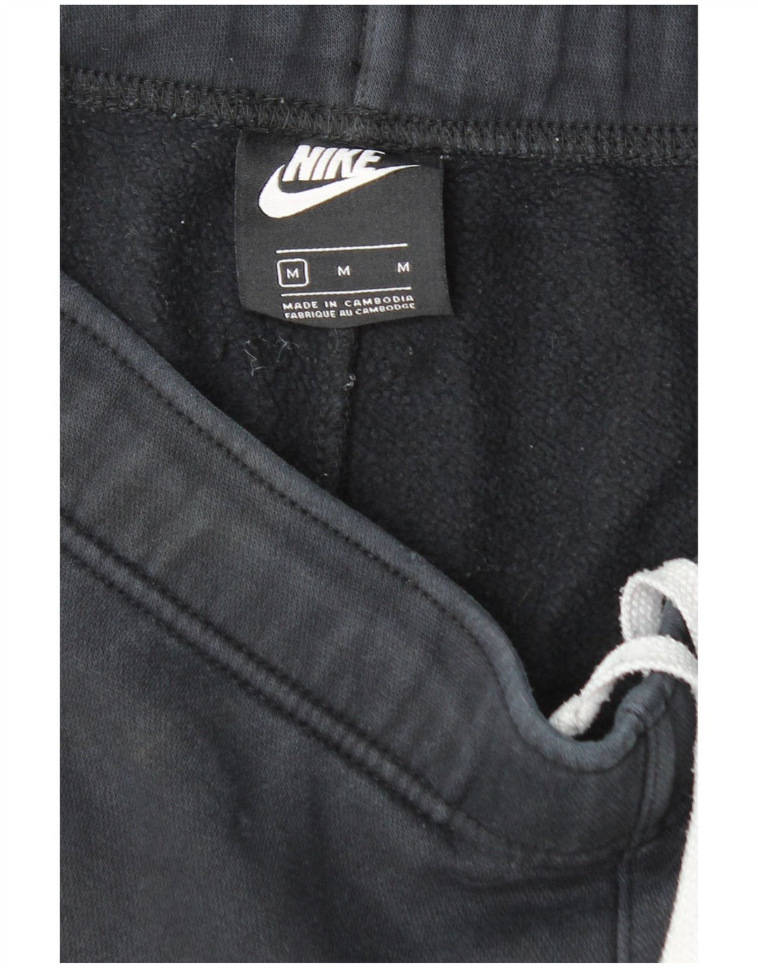 NIKE Pantalon de survêtement pour homme en coton color block noir moyen