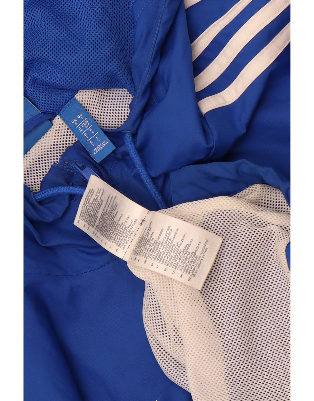 Adidas Veste de survêtement à capuche pour homme Petit Bleu Colorblock Polyester