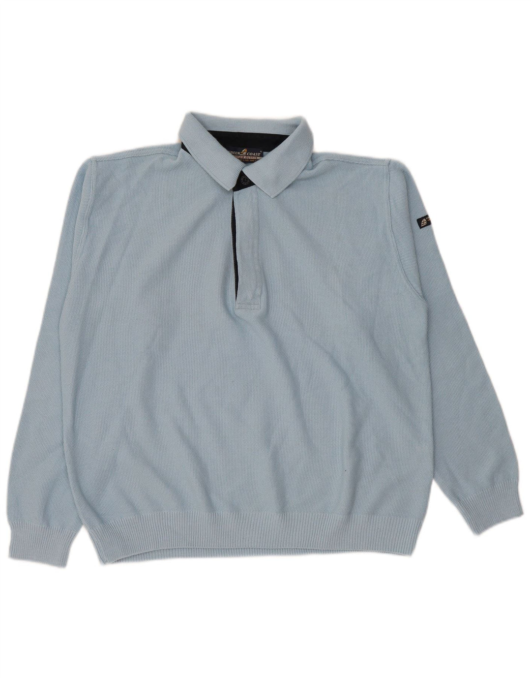 Green Coast Pull col polo pour homme IT 50 Bleu moyen