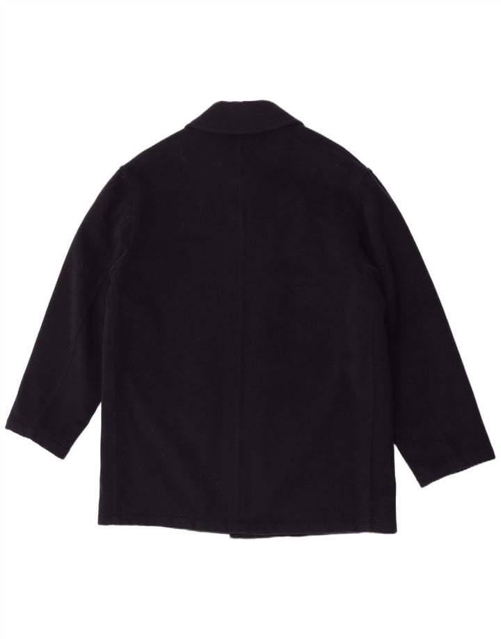 César Manteau Homme UK 42 XL Bleu Marine Laine Vierge