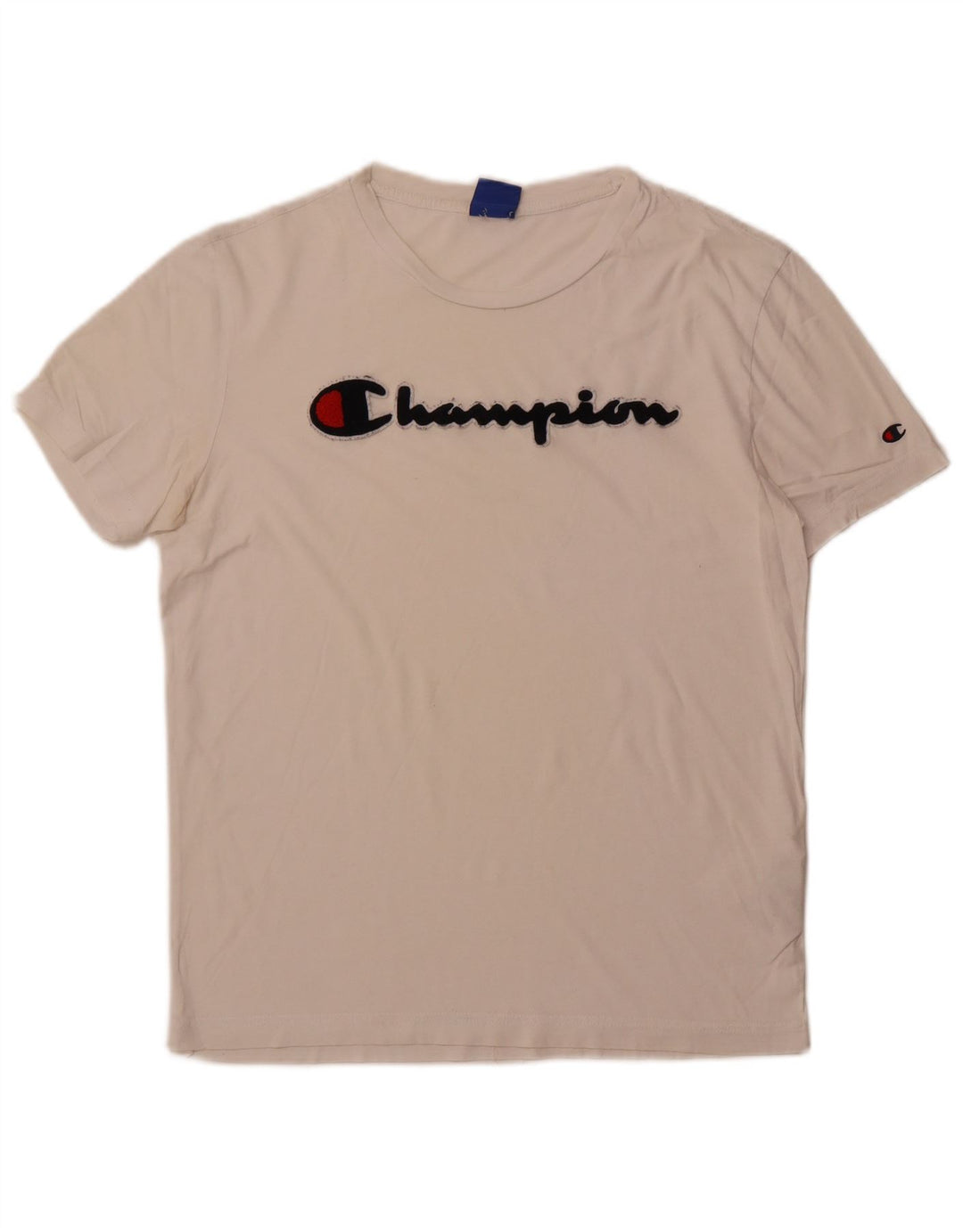 CHAMPION T-Shirt Graphique Homme Blanc Moyen Coton