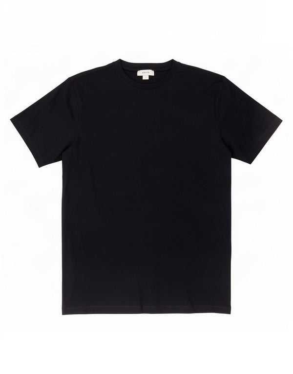 Reiss Homme T-Shirt Top Petit Bleu Marine Coton