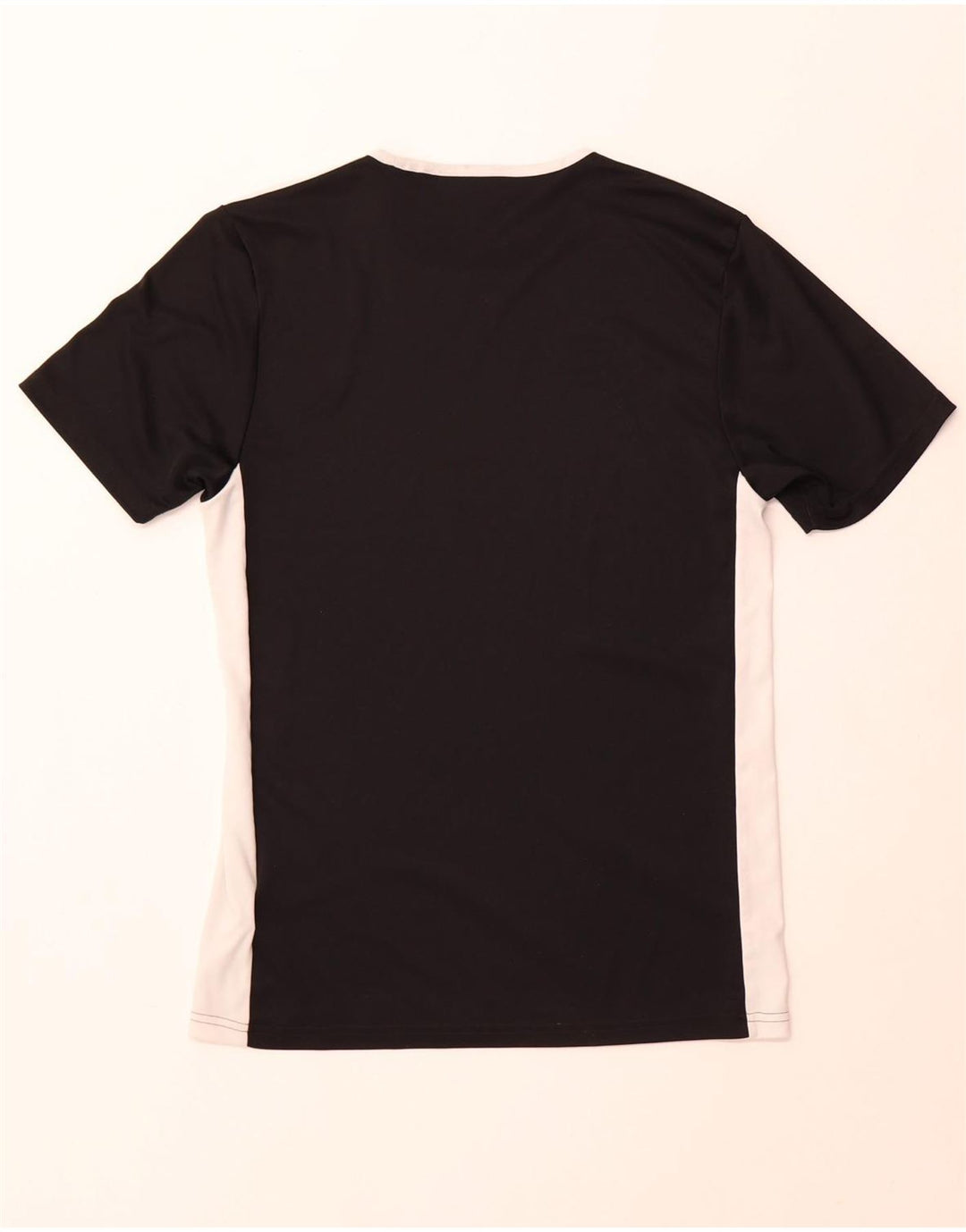 ADIDAS T-shirt Climalite pour hommes, petit, noir, polyester color block