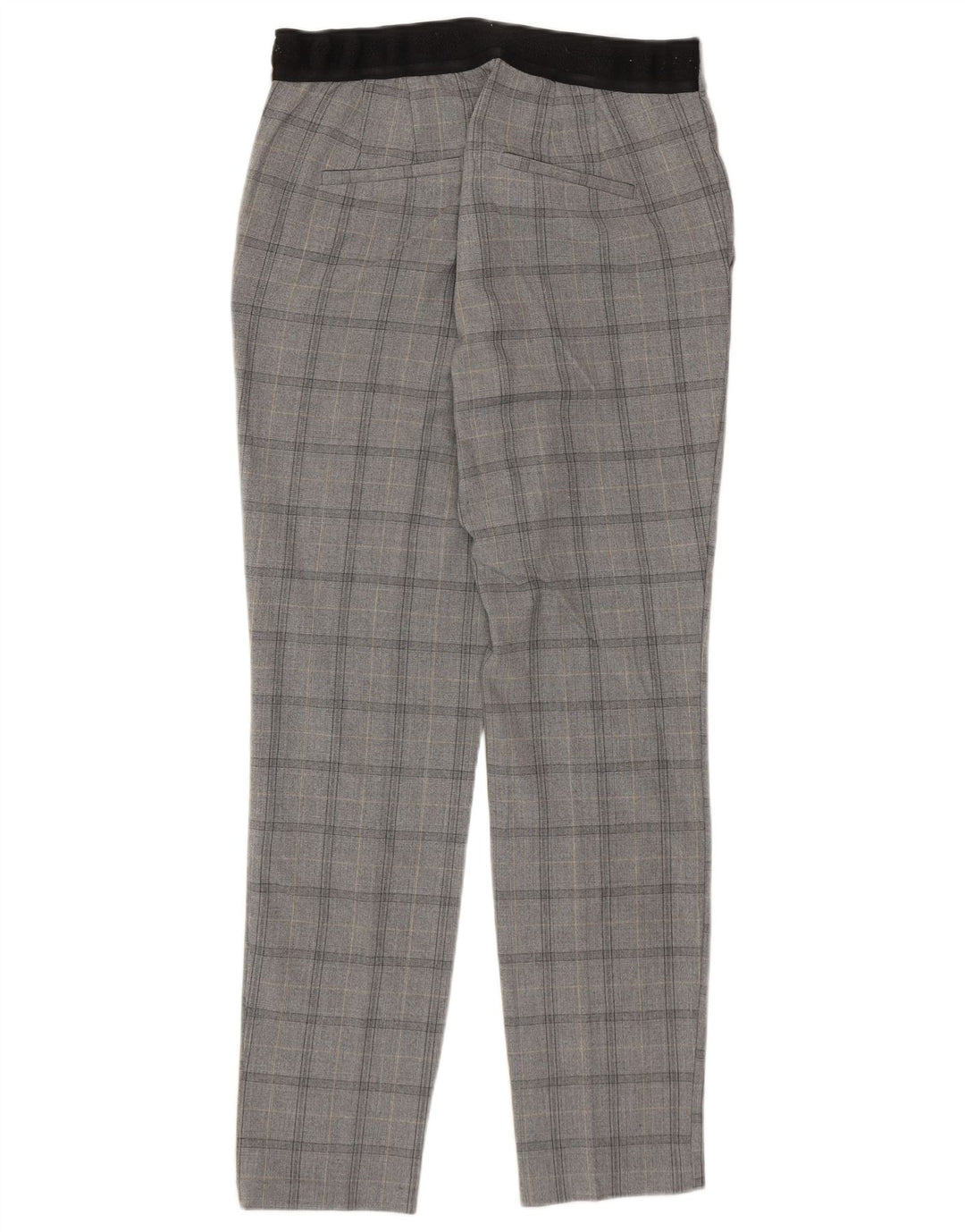 Pantalon Chino Slim Femme Zara Moyen W28 L27 Gris Carreaux Polyester