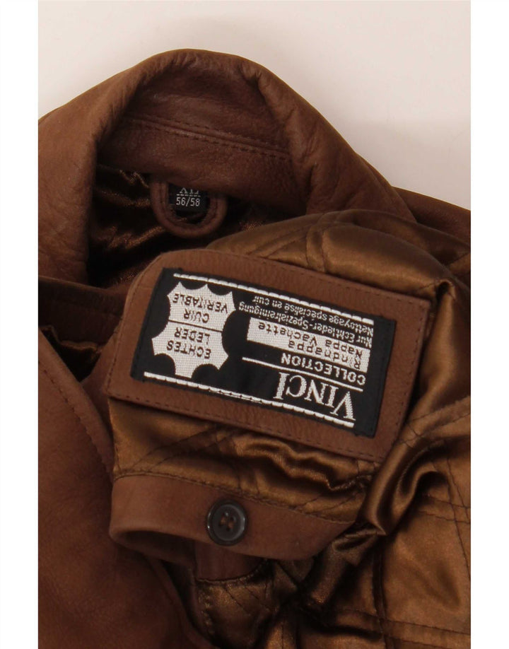 Vinci Veste en Cuir Homme IT 56/58 XL Marron