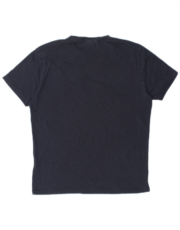 CHAMPION T-Shirt Graphique Homme Bleu Marine Moyen Coton
