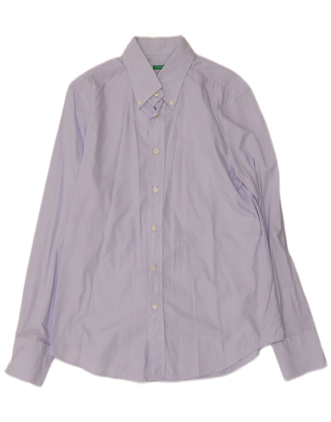 BENETTON Chemise Homme Large Violet Coton