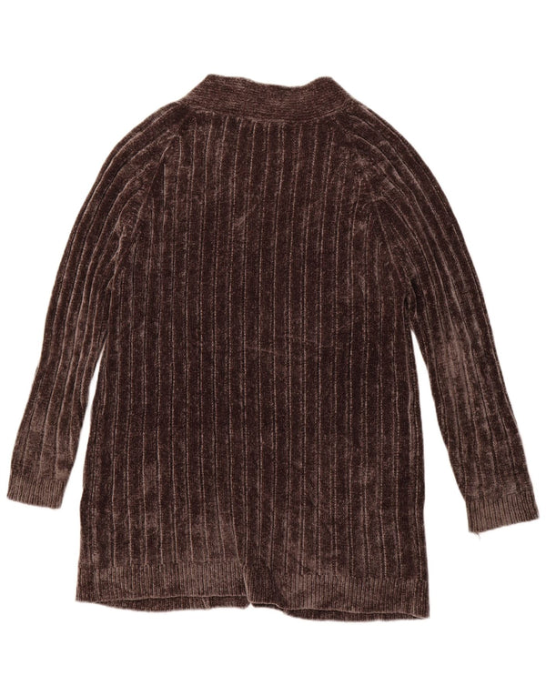 ZARA Pull cardigan ouvert surdimensionné pour femme UK 10 Petit Marron