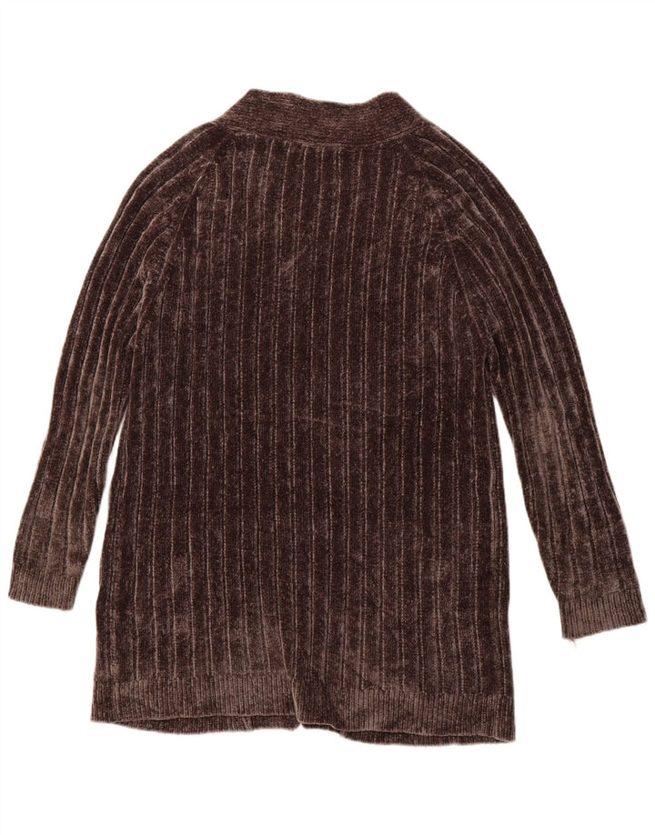 ZARA Pull cardigan ouvert surdimensionné pour femme UK 10 Petit Marron