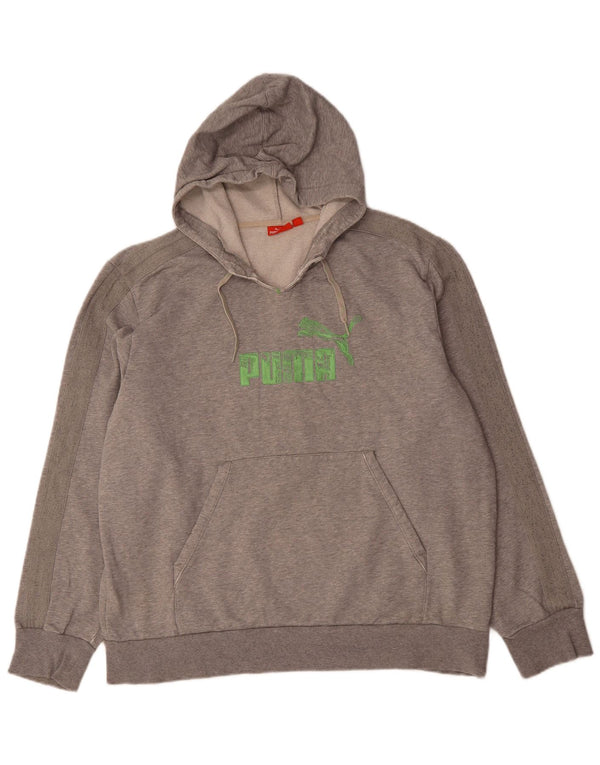 Puma Pull à capuche graphique pour homme 2XL Gris Coton