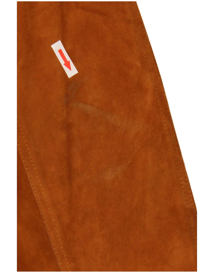 vintage Mens Suede Bomber Jacket IT 50 Grand Brun