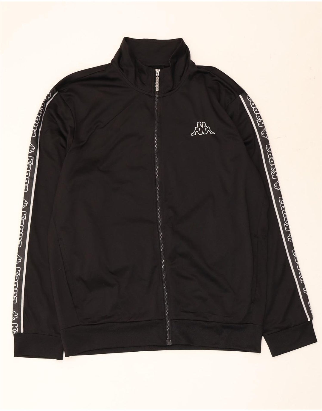 Kappa Veste de Survêtement Graphique Homme XL Noir Polyester