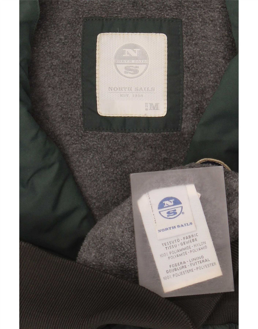 North Sails Veste coupe-vent bomber pour homme UK 38 Vert moyen Polyamide