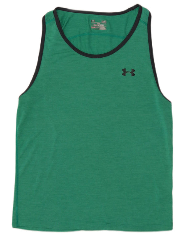 Under Armour Débardeur Heat Gear Homme Vert Large Polyester Colorblock