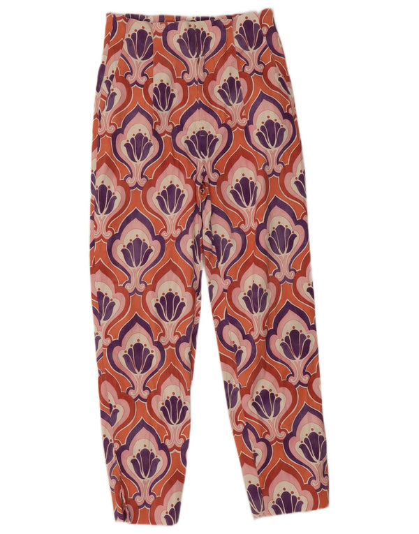 Zara Pantalon décontracté taille haute pour femme EU 34 2XS W24 L25 Multicolore