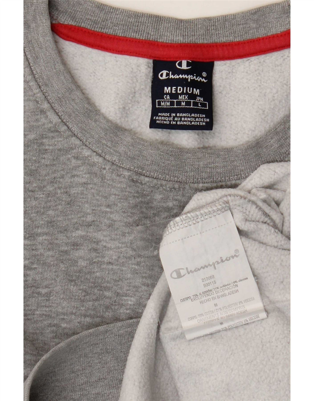 Champion Sweat-Shirt Homme Gris Moyen Moucheté Coton