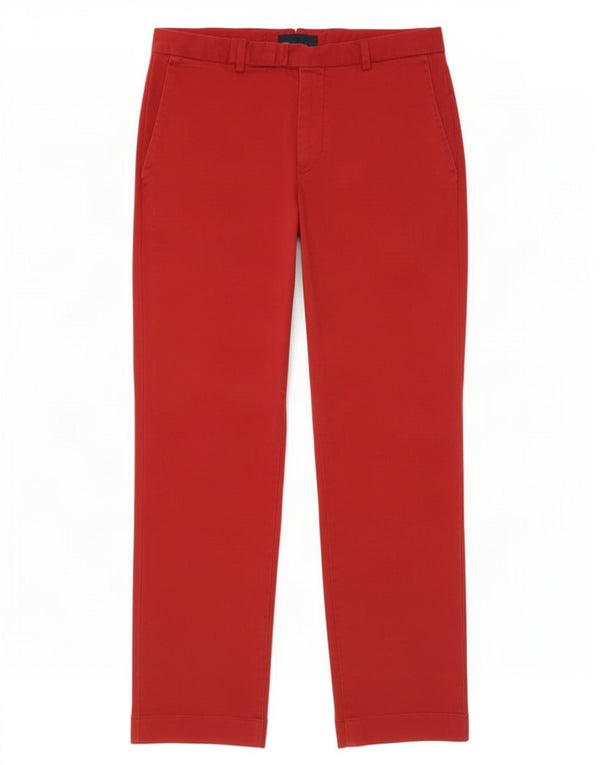 Polo Ralph Lauren Pantalon de costume droit pour homme W30 L30 Rouge Coton