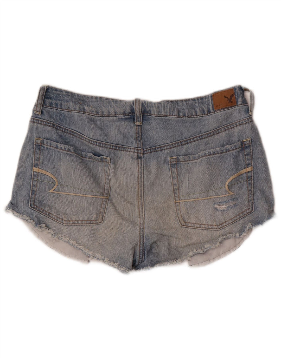 American Eagle Short en jean vieilli pour femme US 8 Medium W30 Bleu