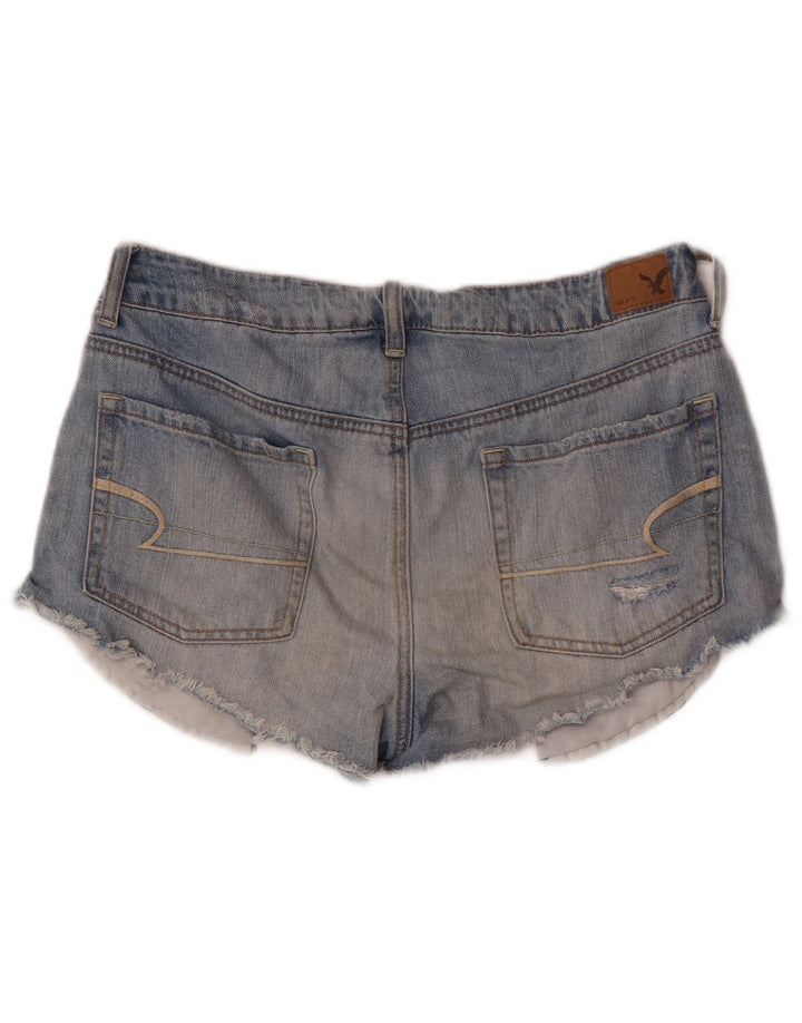 American Eagle Short en jean vieilli pour femme US 8 Medium W30 Bleu