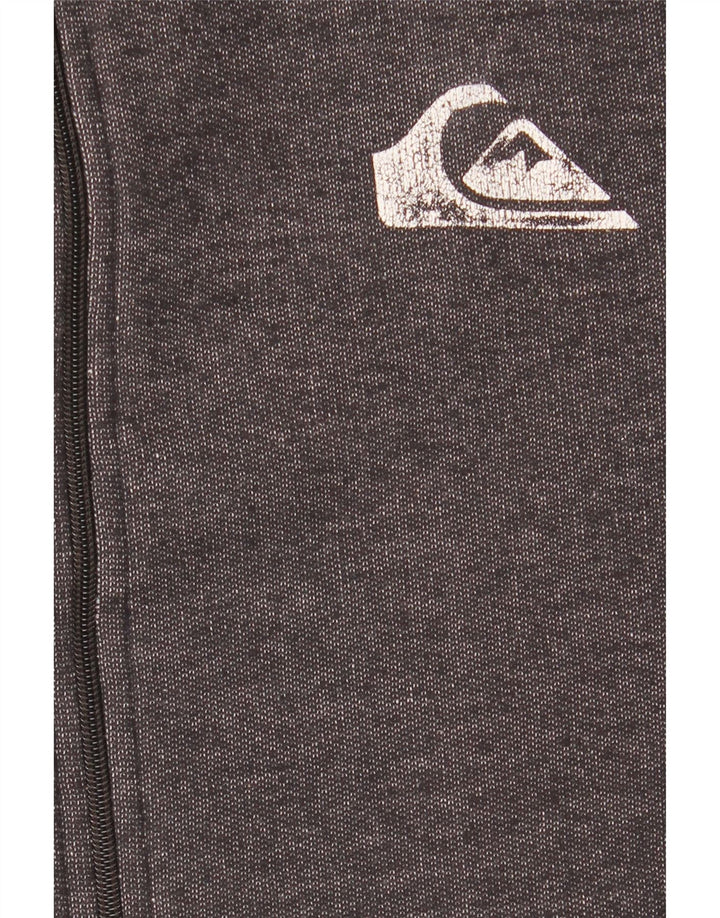 Quiksilver Pull à Capuche Zippé Homme Gris Moyen Coton