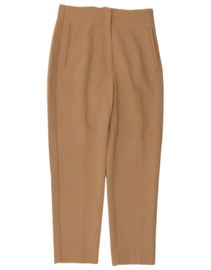 Zara Pantalon Chino Fuselé Femme Moyen W28 L26 Beige Polyester