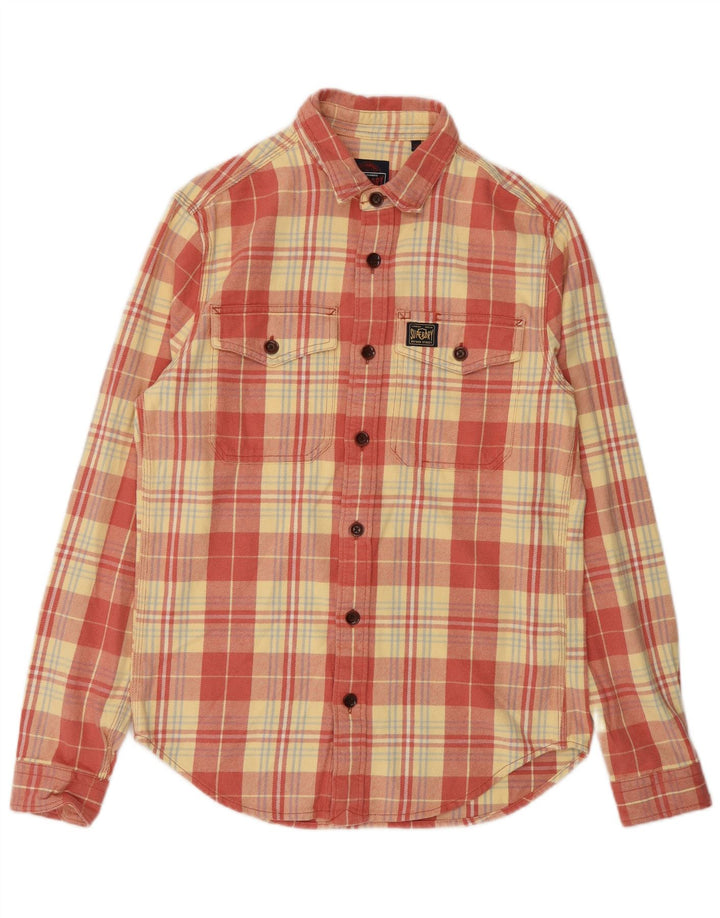 Superdry Chemise En Flanelle Petit Carreau Rouge Coton Homme