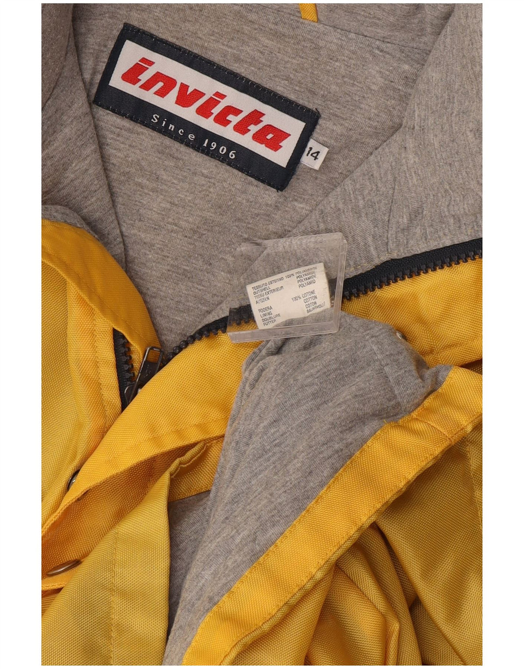 Invicta Veste coupe-vent graphique pour femme UK 14 Large Jaune Polyamide