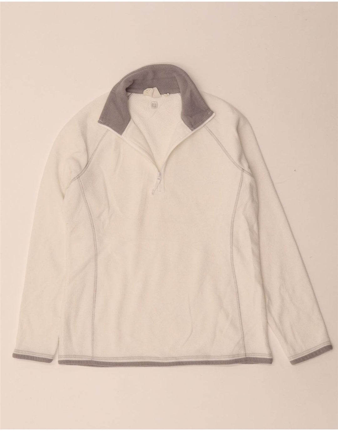 Mountain Warehouse Pull polaire à col zippé pour femme UK 12 Medium Blanc