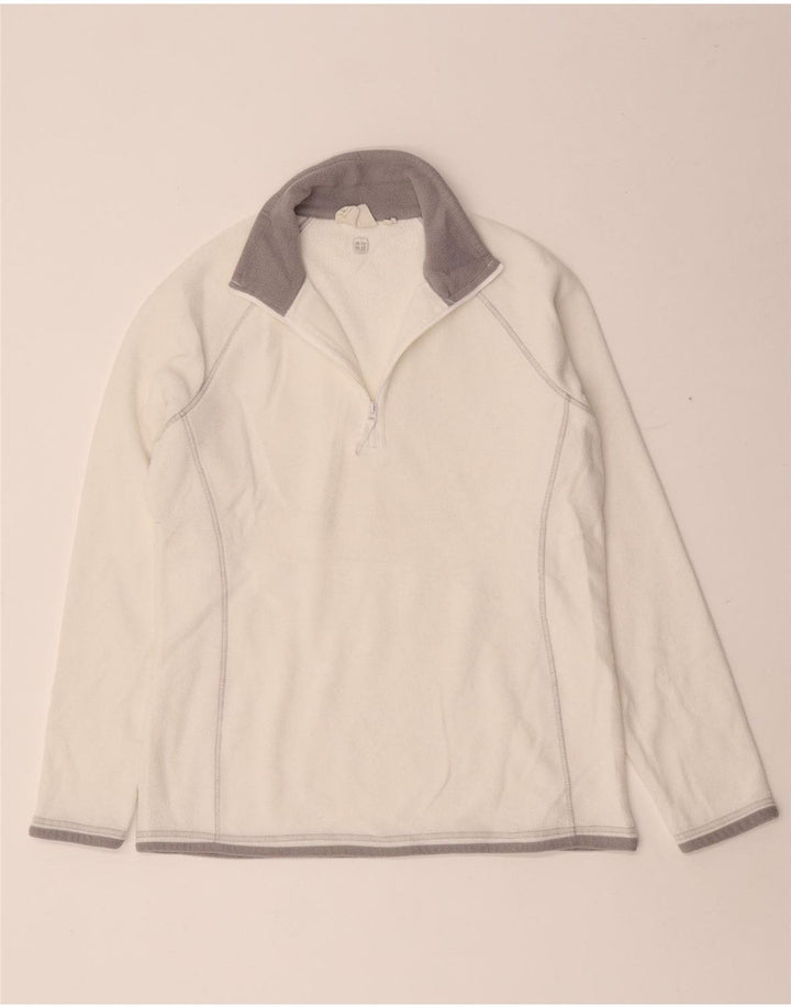 Mountain Warehouse Pull polaire à col zippé pour femme UK 12 Medium Blanc